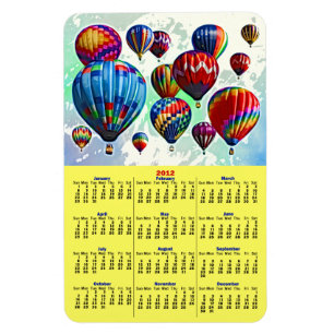 Hot-Air-ballonnen 2012-agenda Magneet