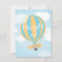 Hot Air ballonwoorden voor advies mama Briefkaart