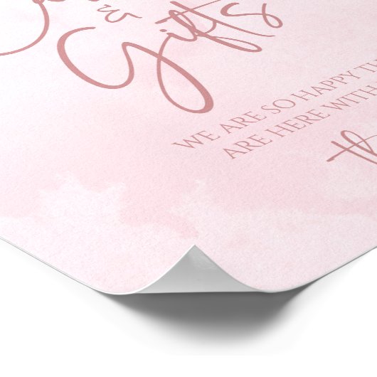 Hot Air Balloon Baby Shower Cards and Gifts Sign Poster (Hoek)