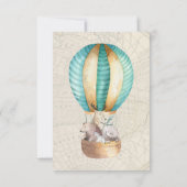 Hot Air Balloon | Baby shower gissen spel Kaart (Achterkant)