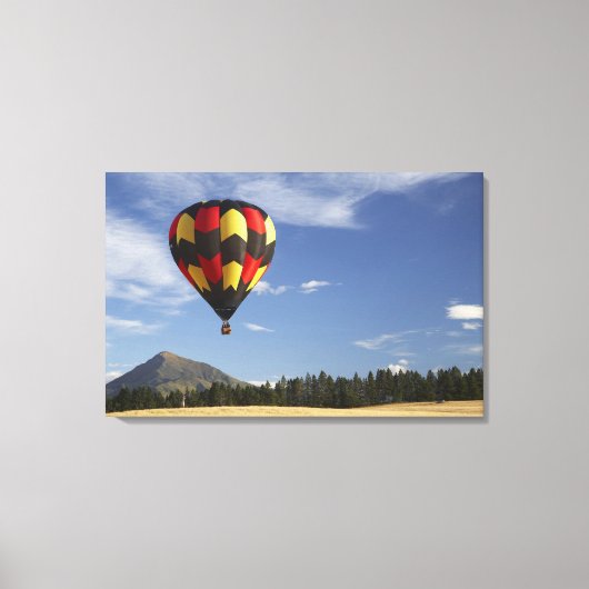Hot Air Balloon bij Wanaka, Zuid-eiland, New Canvas Afdruk (Voorkant)