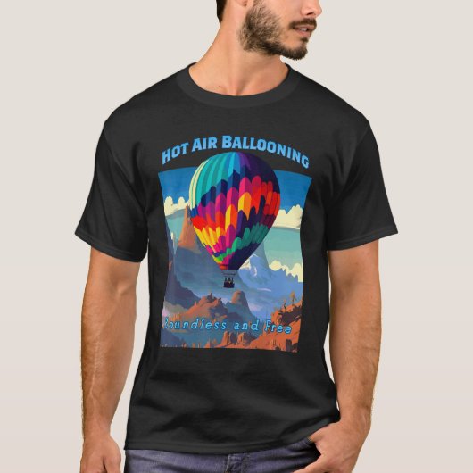 Hot Air Balloon Boundless Adventure Sky Ballooning T-shirt (Voorkant)