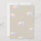 Hot Air Balloon Boy 1e verjaardag Uitnodiging (Achterkant)