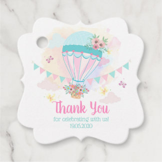 Hot Air Balloon Favor Tags / Dank u Labels