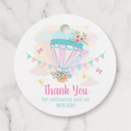 Hot Air Balloon Favor Tags / Dank u Labels