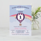 Hot Air Balloon Girls 1ère invitation anniversaire (Debout devant)