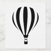 Hot Air Balloon Wijn Etiket (Enkel label)