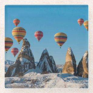 Hot Air Ballooning in Cappadocia Glazen Onderzetter