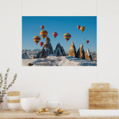 Hot Air Ballooning in Cappadocia Poster (Keuken)