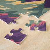 Hot air balloons over mountains Puzzle Legpuzzel (Zijkant)