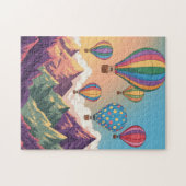 Hot air balloons over mountains Puzzle Legpuzzel (Horizontaal)