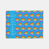 Hot air balloons pattern fleece blanket for kids (Voorkant (Horizontaal))