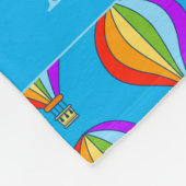 Hot air balloons pattern fleece blanket for kids (Hoek)