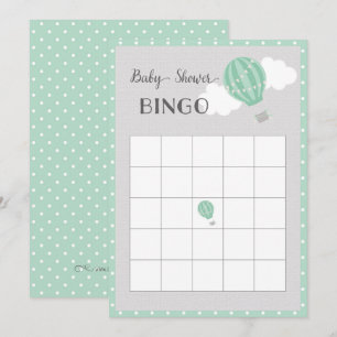 Hot-Air Bingo Baby shower Bingo Card Kaart