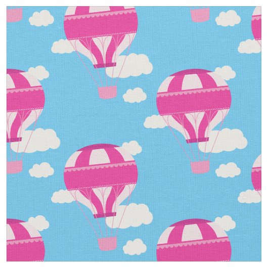 Hot Air-luchtballonnen roze Stof (Close Up)