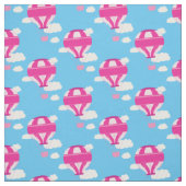Hot Air-luchtballonnen roze Stof (Swatch)