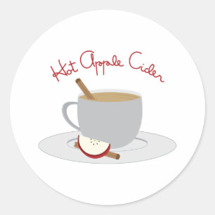 Hot Apple Cider Ronde Sticker