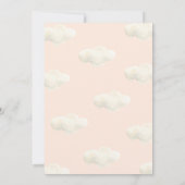 Hot Ballon Teddy Bear Girl Baby shower Invitation (Dos)