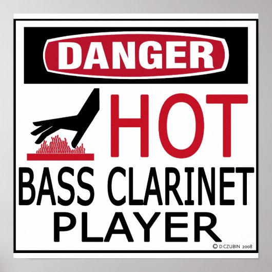 Hot-Bass Clarinet Player Poster (Voorkant)