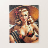 Hot Beach Pin-up Legpuzzel (Verticaal)