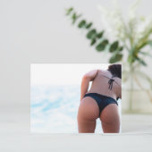 HOT! Bikini Girl foto-briefkaart Briefkaart (Staand voorkant)