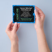 Hot Blue ticketbrochures, aangepaste afdrukken Flyer (Hand)