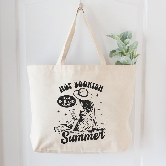 Hot Bookish Summer Book Lover Reader Grote Tote Bag
