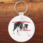 Hot Boston Terrier Sleutelhanger (Voorkant)