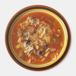 Hot Bowl van Minestrone soep koelkast magneet