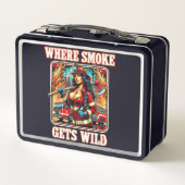 Hot Brandweerman Pin-Up Girl - Bold & Fiery (Achterkant)