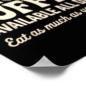 Hot Buffet Available All Day Funny Joke  Poster (Hoek)