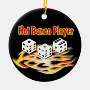 Hot Bunco-speler Keramisch Ornament