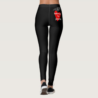 Hot Butt Meme Leggings - Personalized Name Black