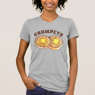 Hot Buttered Crumpets UK Cuisine British Food T-shirt