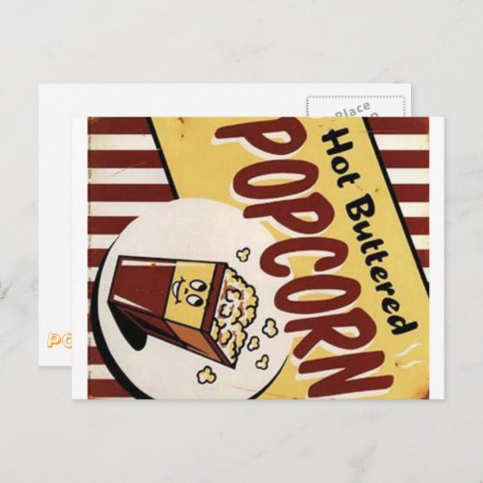  Hot Buttered Popcorn Ad Briefkaart (Voorkant / Achterkant)