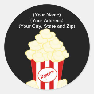 Hot Buttered Popcorn film Ronde Sticker