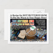 HOT BUTTERED RUM RECIPE BRIEFKAART (Voorkant / Achterkant)