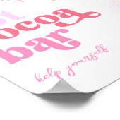 Hot cacao bar teken | Roze Heet Cacao Teken Poster (Hoek)