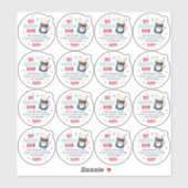 Hot Cacao Bomb Schattigee Chocolade Cup Instructie Sticker (Vel)