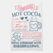 Hot cacao chocolade recept keukenhanddoek (Verticaal)