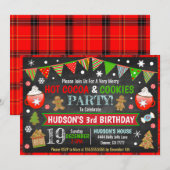 Hot-cacao- en cookie-kerstuitnodiging kaart (Voorkant / Achterkant)