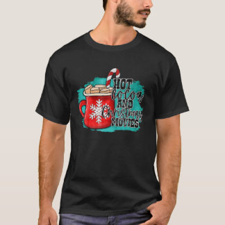 Hot-cacao- en kerstfilmkoekjes en melkfun t-shirt