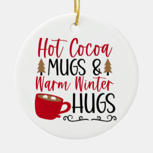 Hot-cacao-Mokken en -huggen Keramisch Ornament