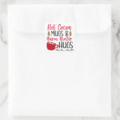 Hot-cacao-Mokken en -huggen Vierkante Sticker (Tas)