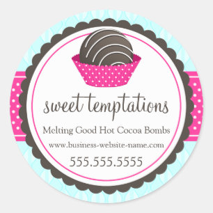 Hot-cacaochocolade-bommen Ronde Sticker