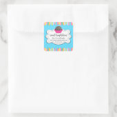 Hot-cacaochocolade-bommen Vierkante Sticker (Tas)