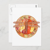 Hot Celtic Dragonfly Briefkaart (Voorkant / Achterkant)