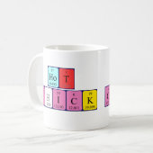 Hot-chick periodieke tabelnaam mok (Voorkant links)