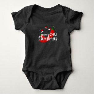Hot Chili Pepper-kerstdesign, Unisex Romper