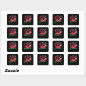 Hot Chili Pepper-kerstdesign, Unisex Vierkante Sticker (Vel)
